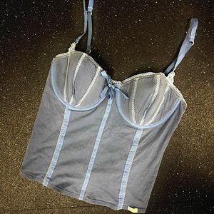 *SOLD* Soft Blue Corset Top
